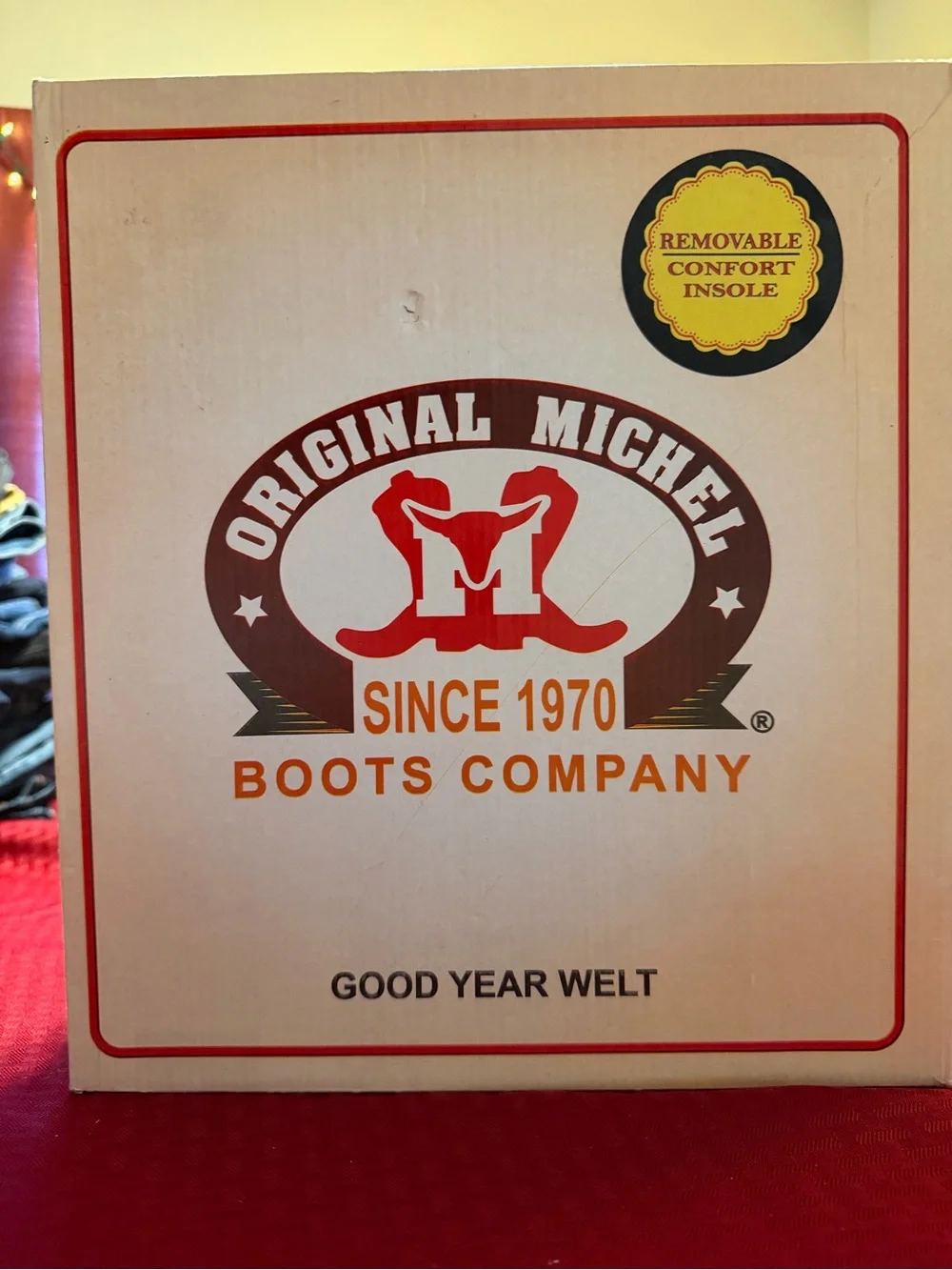 Michel Black Leather Charro Boots for Men